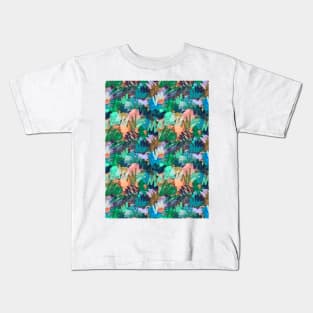 Brush strokes and felt tip pen Kids T-Shirt